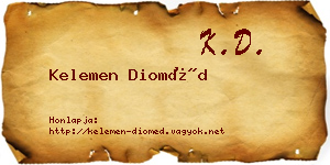 Kelemen Dioméd névjegykártya